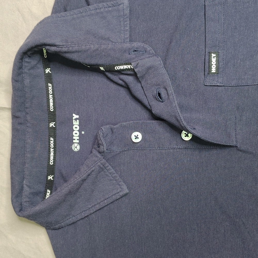 Hooey Golf Polo Mens Size Medium Blue Muted Short Sleeve‎ Casual - Picture 5 of 11